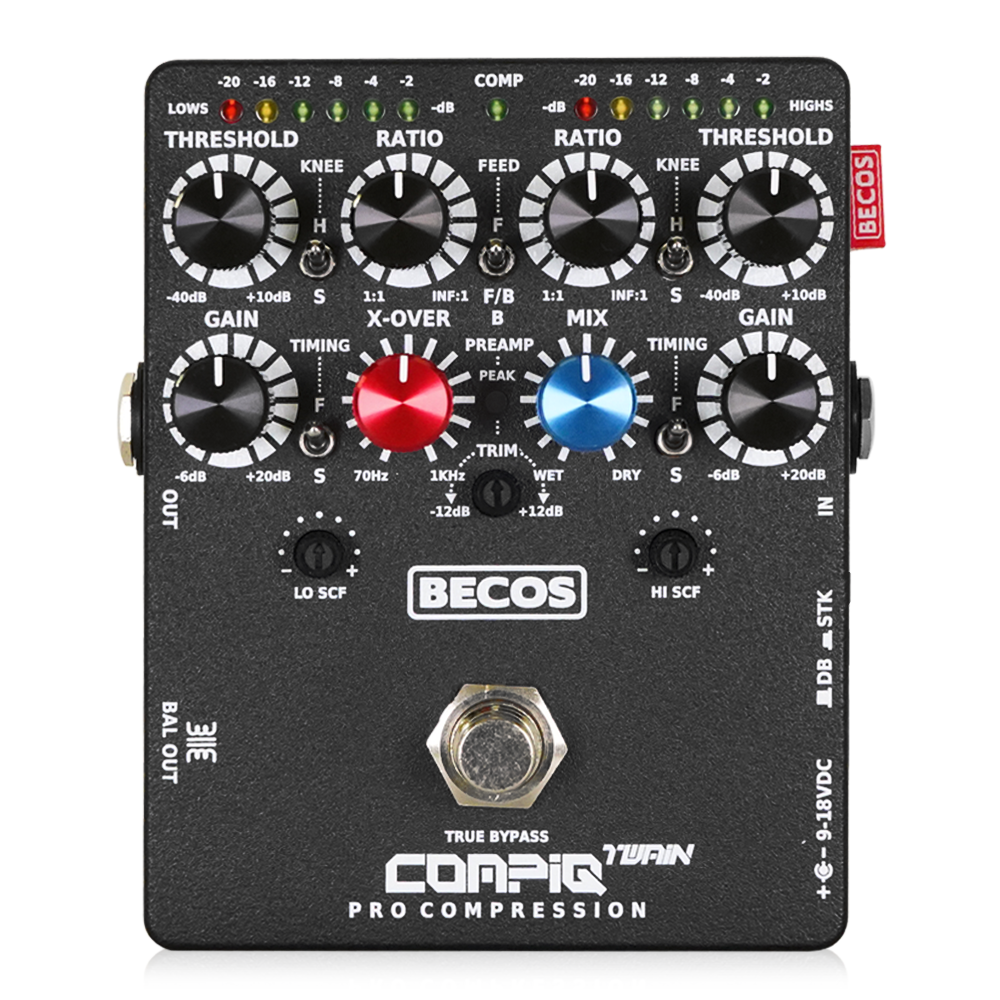 BECOS - CompIQ TWAIN MK2 Panda Stickered | コンプレッサー ギター エフェクター