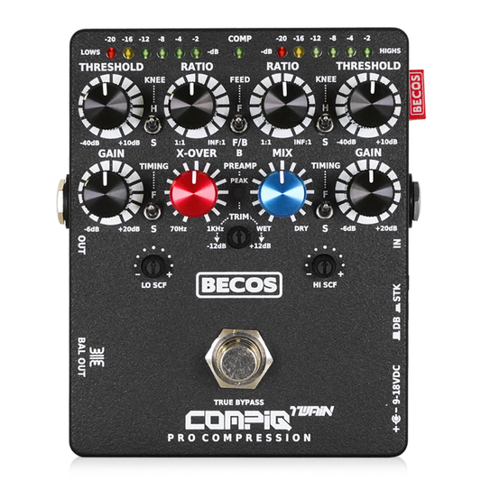BECOS - CompIQ TWAIN MK2 Panda Stickered | コンプレッサー ギター エフェクター