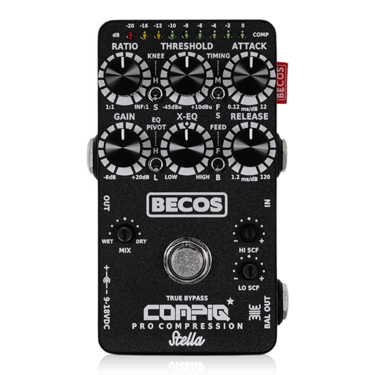BECOS - CompIQ STELLA Pro Compressor MkII with DITOS | コンプレッサー ギター ベース エフェクター