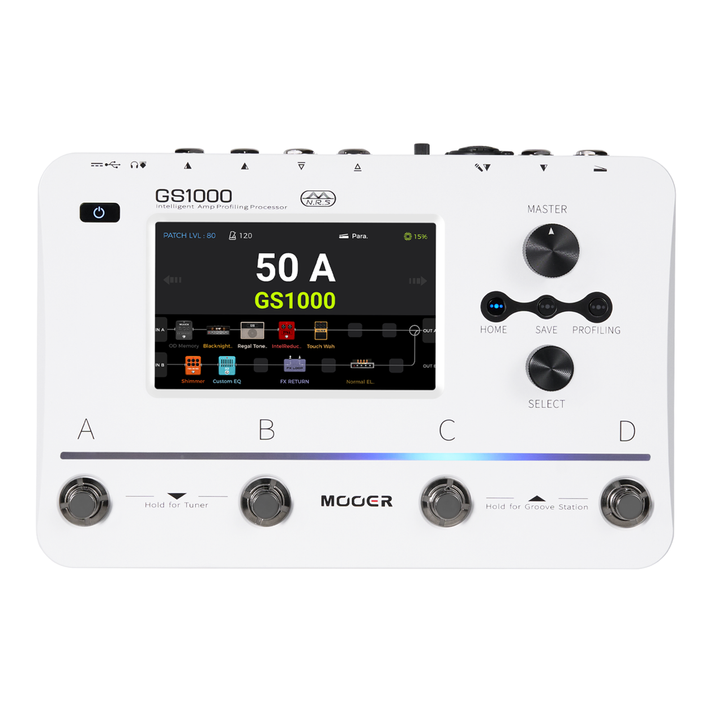 Mooer GS1000 / マルチエフェクター プロファイラー タッチパネルディスプレイ AIイコライザー搭載 Bluetooth ギター エフェクター