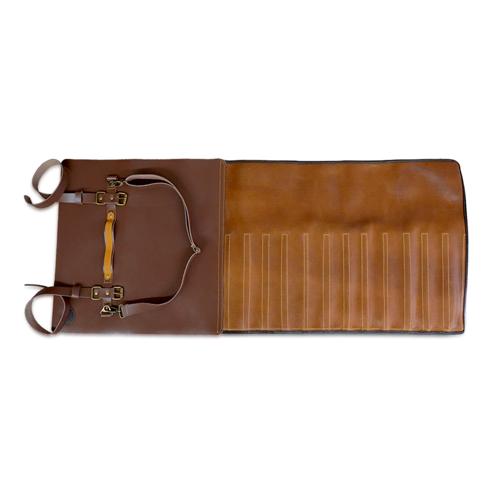 PDH Leather Drum stick bag SW-DSB-425A 12セットのスティックを持ち運べるロールタイプのレザー製ドラムスティックバッグ
