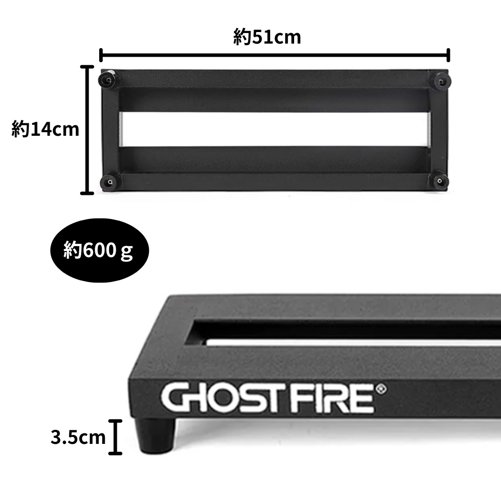 【2/27 16:00まで5%OFF!】Ghost Fire - V-Series Baby2 | ボードサイズ 約51×14cm・600g アルミニウム合金 エフェクターボード ペダルボード 専用バッグ付き