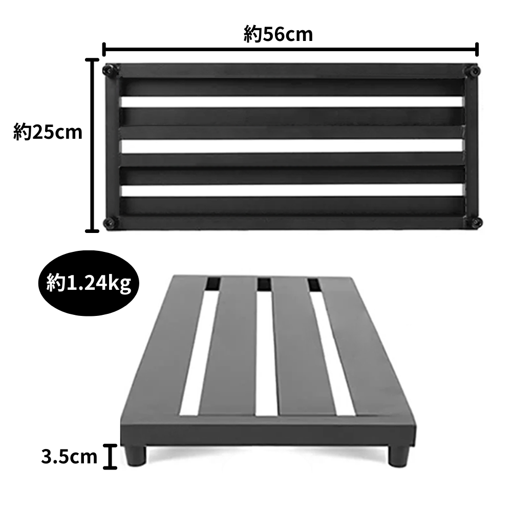 Ghost Fire - V-Series Little22 | ボードサイズ 約56×25cm・1.24kg アルミニウム合金 エフェクターボード ペダルボード 専用バッグ付き