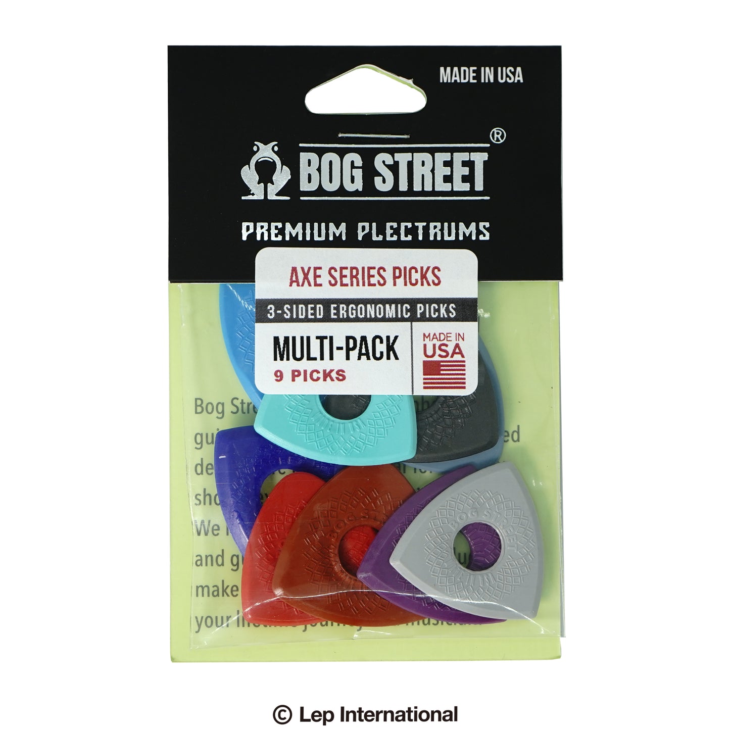 BOG STREET AXE SERIES MIX (Original Smooth-Edge) 9 Picks / ピック ギター 【ゆうパケット対応可能】