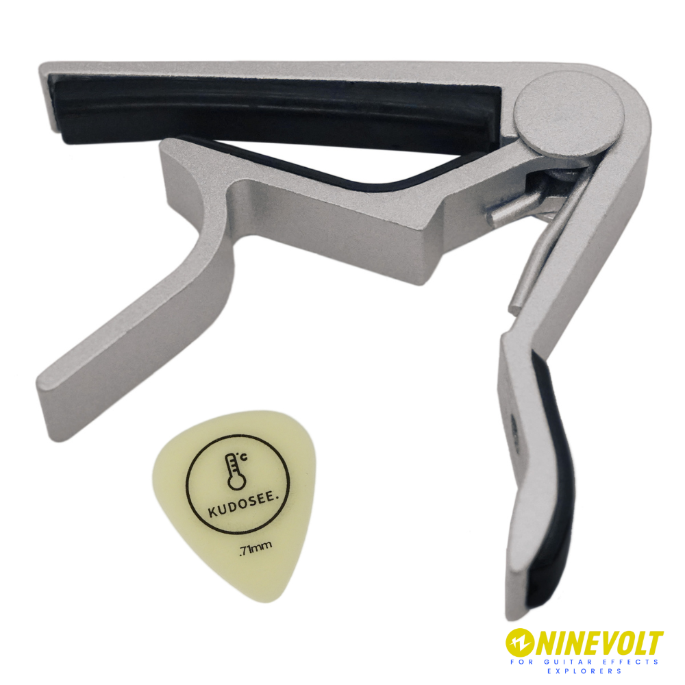 9℃ Basic Capo For Guitar 厚みが選べるオリジナルピック付き / カポタスト エレキ・アコースティック・クラシックギター用【ゆうパケット対応可能】