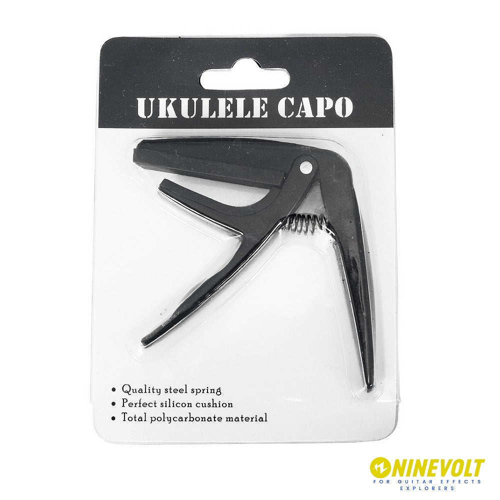 9℃ - Basic Capo for Ukulele 厚みが選べるオリジナルピック付き | ウクレレ・マンドリン・バンジョー用 カポタスト アクセサリー【ゆうパケット対応可能】