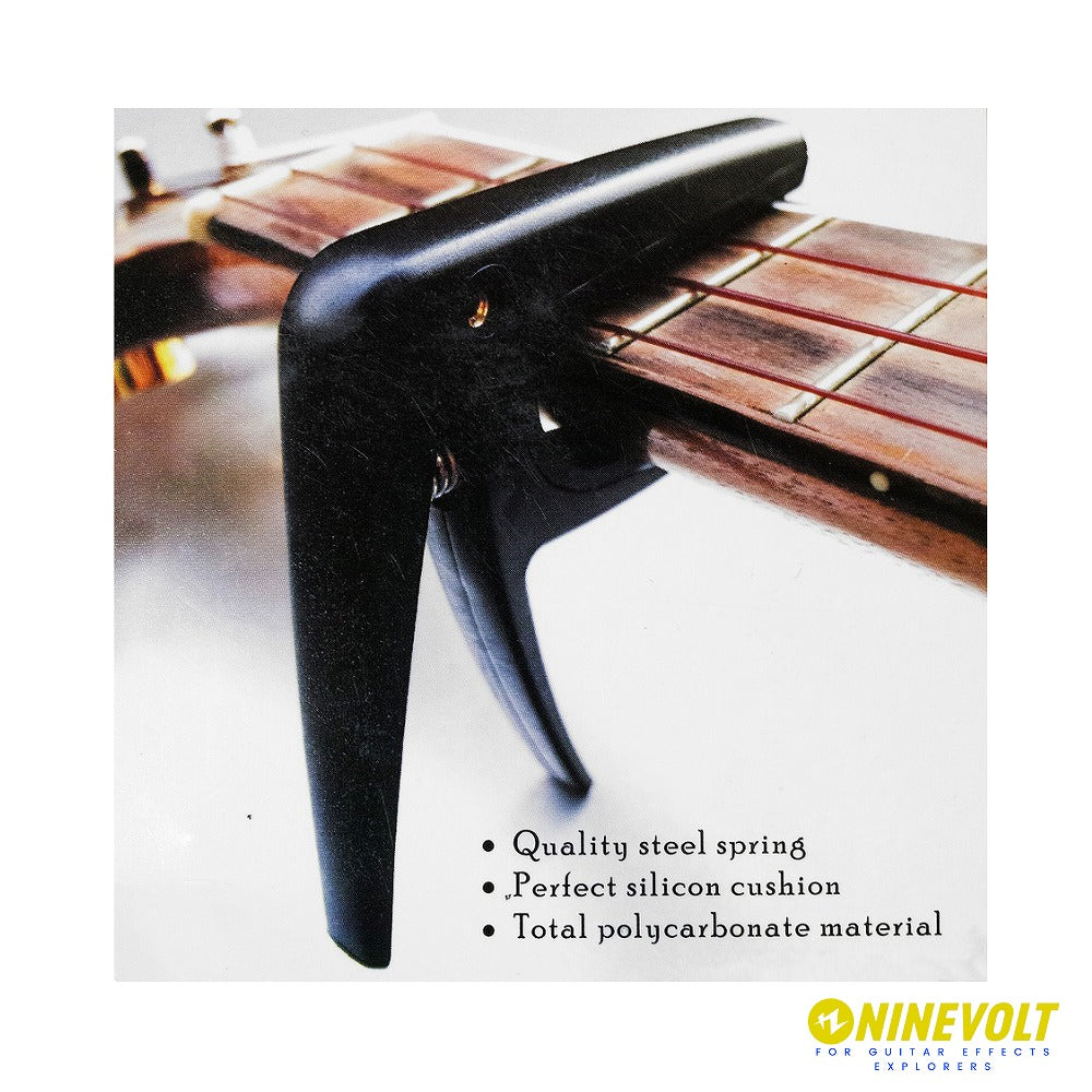 9℃ Basic Capo for Ukulele 厚みが選べるオリジナルピック付き / ウクレレ・マンドリン・バンジョー用 カポタスト アクセサリー【ゆうパケット対応可能】