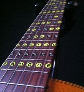 Fret Daddy - スケール教則シール 【メジャースケール(Cスケール)(クラシックギター用)】【ゆうパケット対応可能】