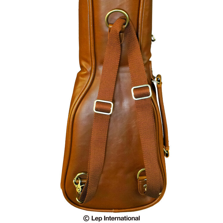 Kavaborg - Leather Ukulele bag UKLL-200 21inch 21インチコンサートサイズ対応ソフトケース | ウクレレ ギグバッグ リュックタイプ