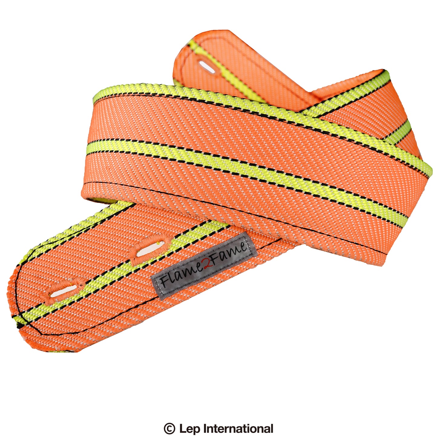 Flame2Fame Orange Neon Double Strap / ギターストラップ 消防ホース