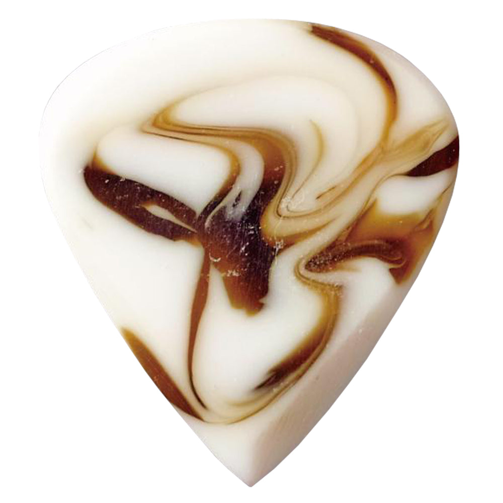 9℃ - レジン (樹脂) で作られた扱いやすい ジャズ ピック 2.5mm | Resin Jazz Pick White and Moss Green Small (RE-JP-N-WMG-S-2.5) スモールサイズ【ゆうパケット対応可能】