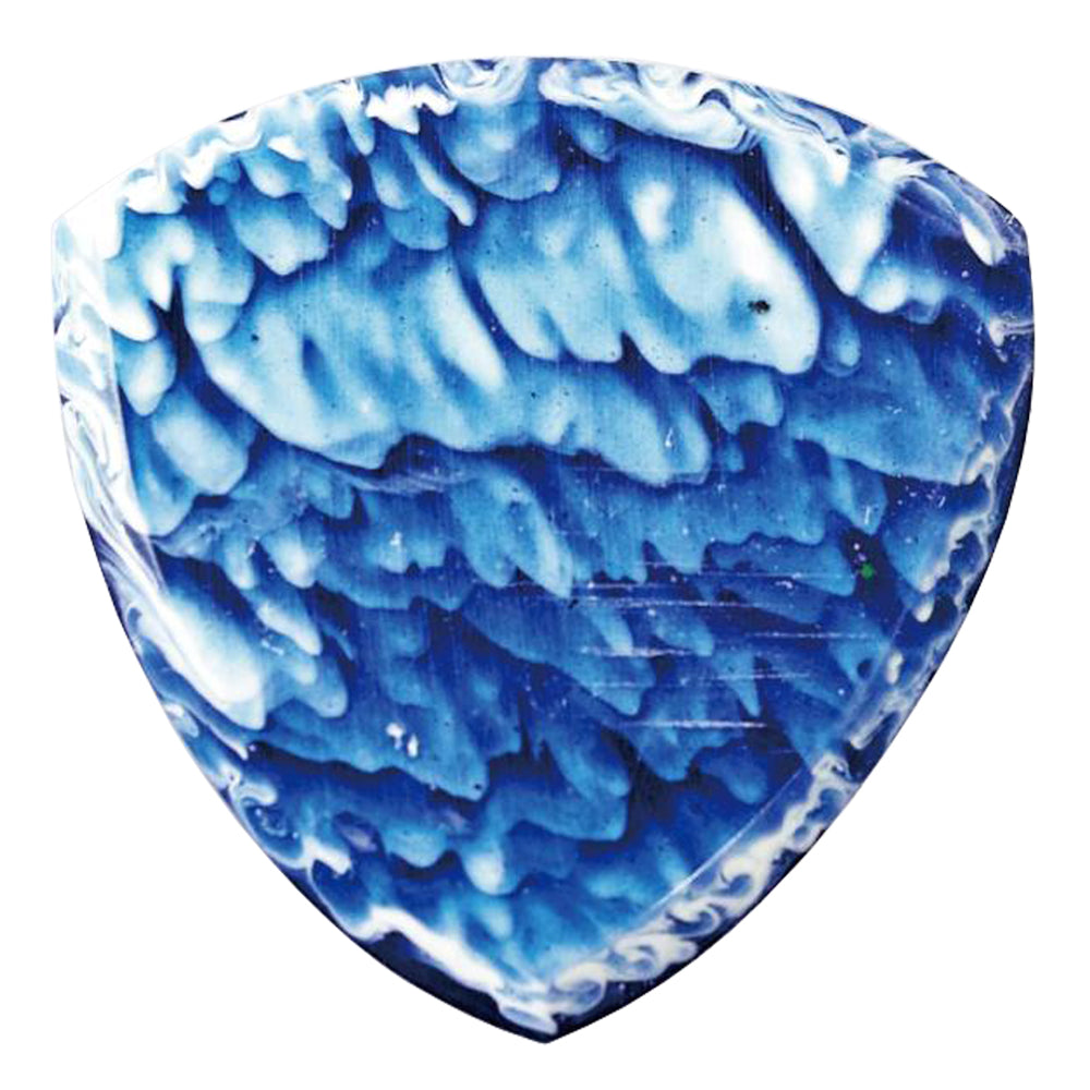 9℃ - レジン (樹脂) で作られた扱いやすい トライアングル (おにぎり型) ピック 2.5mm | Resin Tri Pick Chamfer Blue and White Small (RE-TC-N-BW-S-2.5) スモールサイズ【ゆうパケット対応可能】