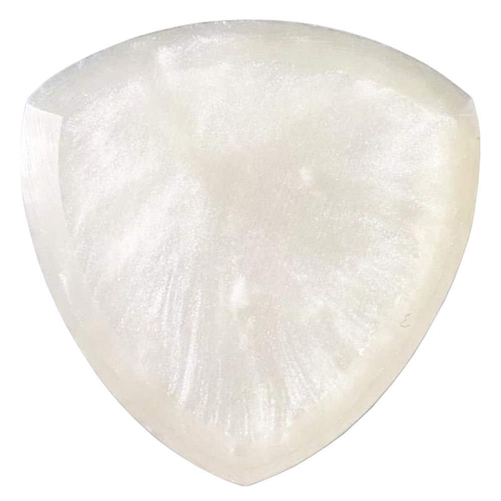 9℃ - レジン (樹脂) で作られた扱いやすい トライアングル (おにぎり型) ピック 3.0mm | Resin Tri Pick Chamfer Clear and Silver Small 3mm (RE-TC-N-CS-S-3.0) スモールサイズ 【ゆうパケット対応可能】