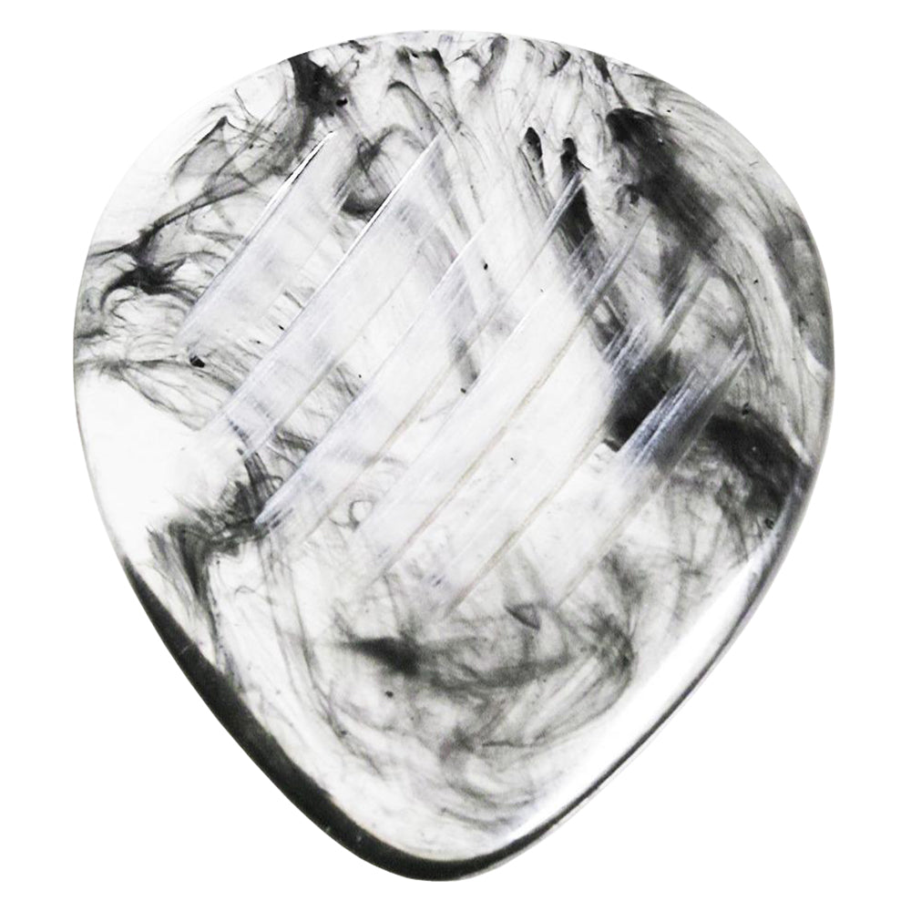 9℃ - レジン (樹脂) で作られた扱いやすい ティアドロップ ピック 3.0mm 片面くぼみ 滑り止め加工 | Resin Tear Drop Dent Clear and Black 3mm (RE-TD-D-CBK-3.0) ティアドロップ 3.0mm【ゆうパケット対応可能】