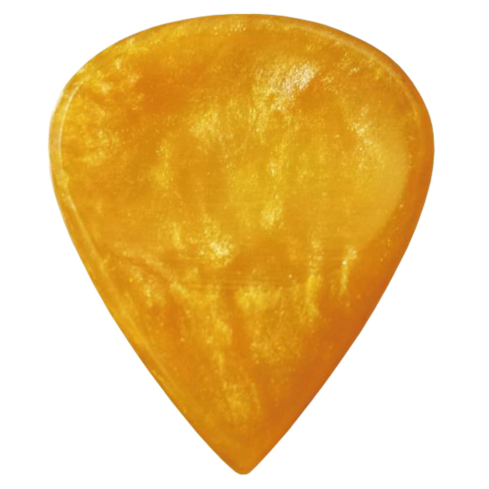 9℃ - レジン (樹脂) で作られた扱いやすい ティアドロップ ピック 3.0mm 片面くぼみ加工 | Resin Tear Drop Dent Deep Yellow 3mm (RE-TD-D-DY-3.0)【ゆうパケット対応可能】