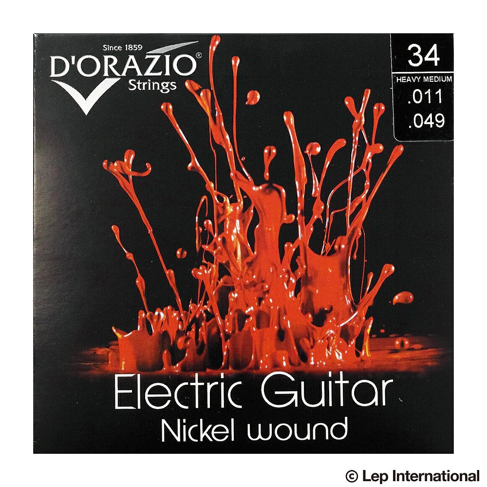 D'Orazio Strings - Electric Guitar Nickel Round Wound 34(Heavy Medium 011-049) 【ゆうパケット対応可能】