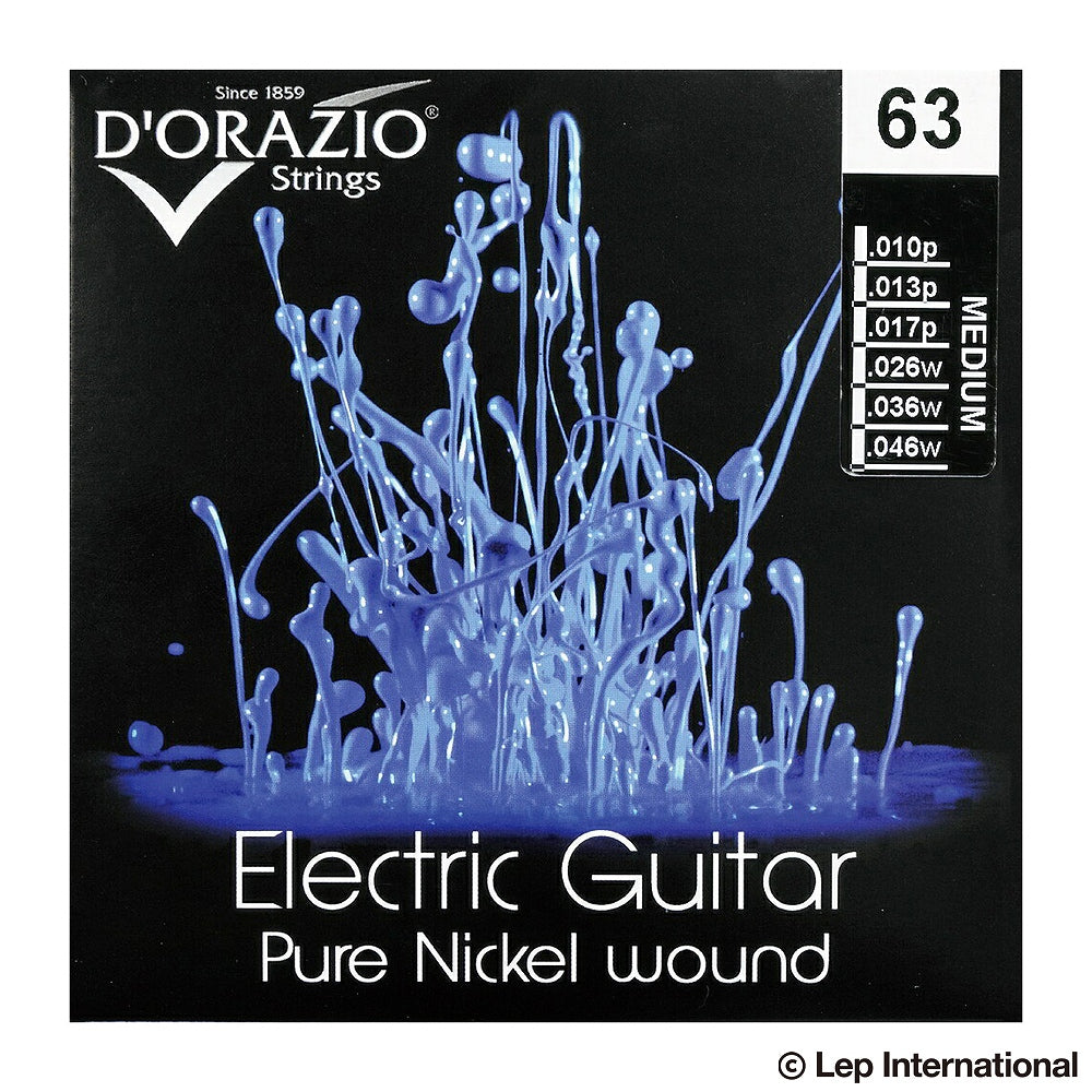 D'Orazio Strings - Electric Guitar Pure Nickel 99% Round Wound 63 (Medium 010-046) 【ゆうパケット対応可能】
