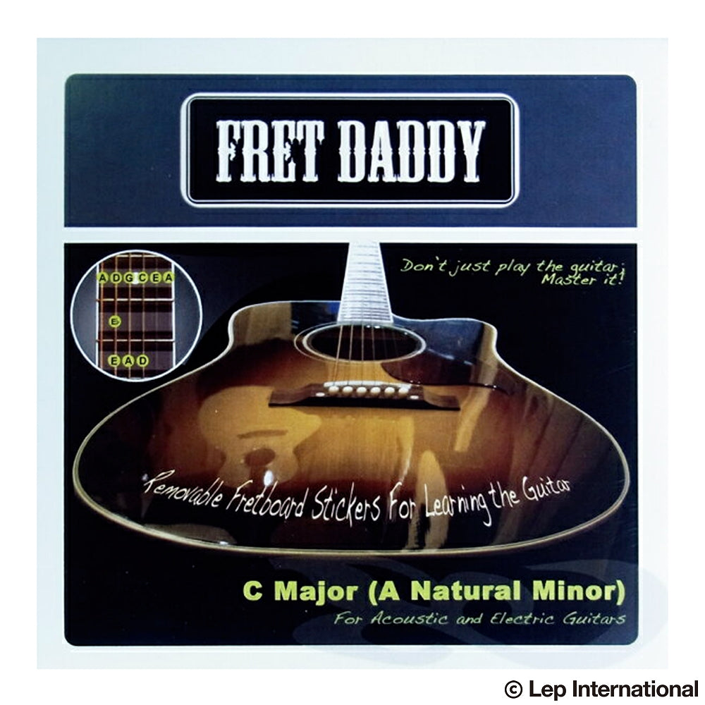 Fret Daddyスケール教則シール 【メジャースケール(Cスケール)(エレキ/アコースティックギター用)】【ゆうパケット対応可能】