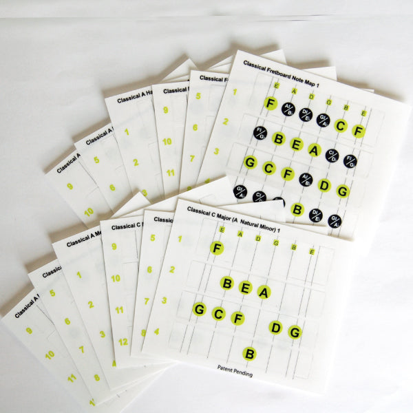 Fret Daddy - スケール教則シール 【コンボパック(クラシックギター用)】【ゆうパケット対応可能】