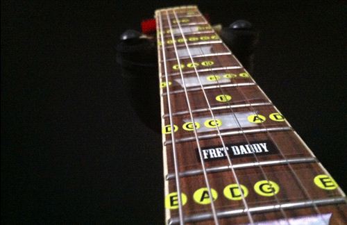 Fret Daddy - スケール教則シール 【ハーモニックマイナースケール(Aスケール)(エレキ/アコースティックギター用)】【ゆうパケット対応可能】