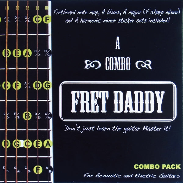 Fret Daddy - スケール教則シール 【コンボパック(エレキ/アコースティックギター用)】【ゆうパケット対応可能】