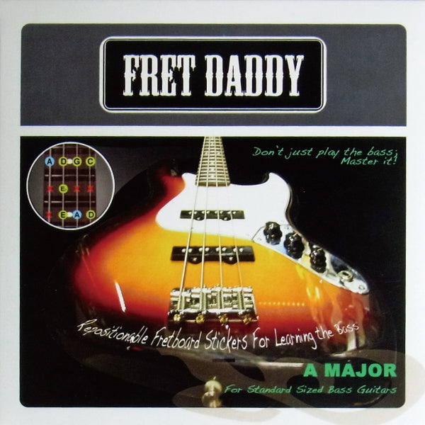 Fret Daddy - スケール教則シール 【メジャースケール(Aスケール)ベース用】【ゆうパケット対応可能】