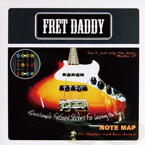 Fret Daddy - スケール教則シール 【フレットボードノートマップ(ベース用)】【ゆうパケット対応可能】