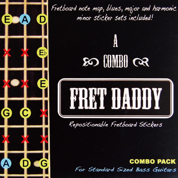 Fret Daddyスケール教則シール 【コンボパック(ベース用)】【ゆうパケット対応可能】