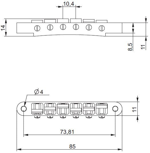 【お取り寄せ/代引不可】ABM/ABM2500C-RE ビンテージABR-1タイプブリッジ クローム(インチ規格)