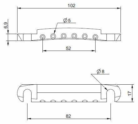 【お取り寄せ/代引不可】 ABM/ABM3021NA ラップアラウンドブリッジ ニッケル(アルミ製)