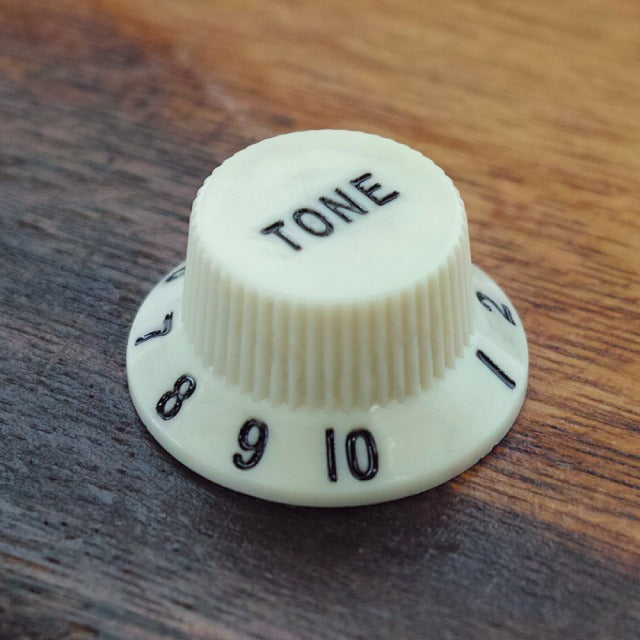 Keen Guitar Parts Factory - ストラト TONEノブ アイボリー(インチ/ミリ共用) /N-021 【ゆうパケット対応可能】