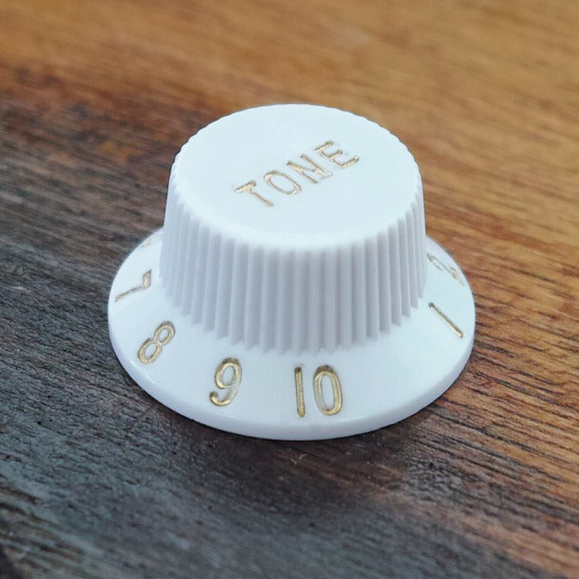 Keen Guitar Parts Factory - ストラト TONEノブ ホワイト(インチ/ミリ共用) /N-005 【ゆうパケット対応可能】
