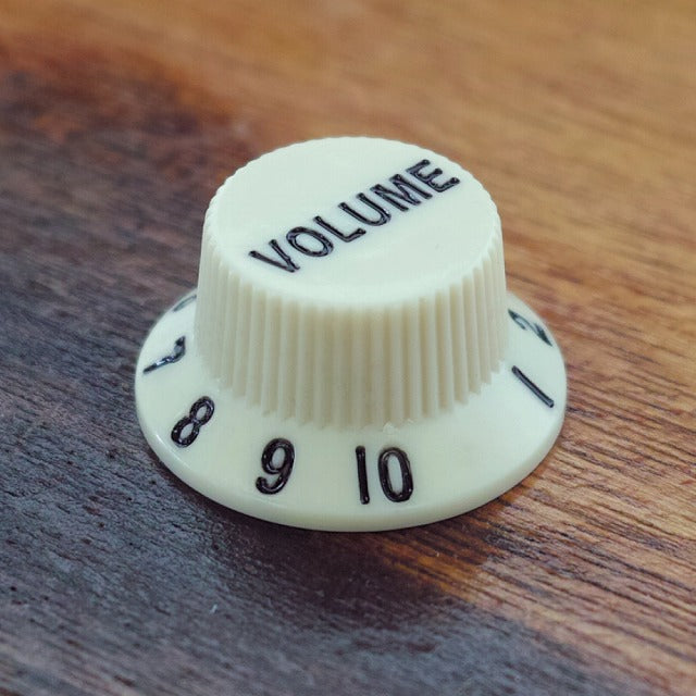 Keen Guitar Parts Factory - ストラト VOLUMEノブ アイボリー(インチ/ミリ共用) /N-022 【ゆうパケット対応可能】