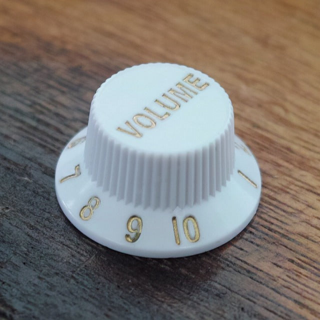 Keen Guitar Parts Factory - ストラト VOLUMEノブ ホワイト(インチ/ミリ共用) /N-006 【ゆうパケット対応可能】
