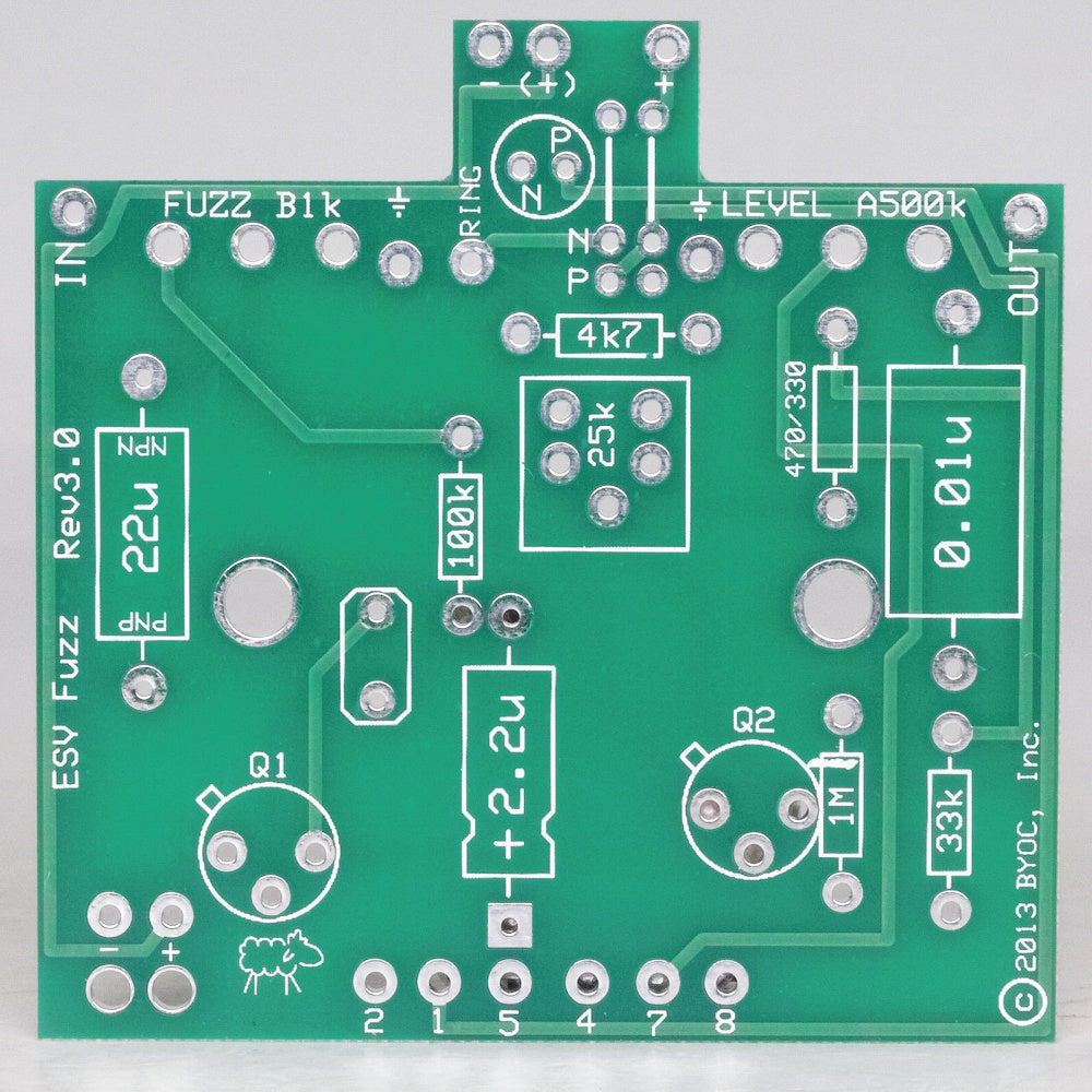 BYOC ESV Fuzz PCB / エフェクター 自作 キット 基盤 【ゆうパケット対応可能】