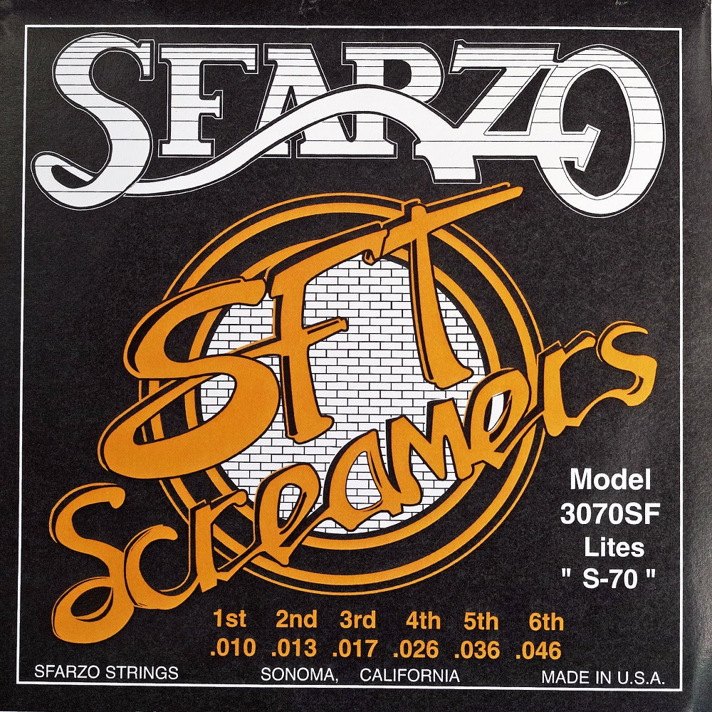 SFARZO - SFT Screamers 3070SF .010-.046 ギタリストのためだけに開発された新世代の高品質弦 Jake Cloudchair使用弦 【ゆうパケット対応可能】