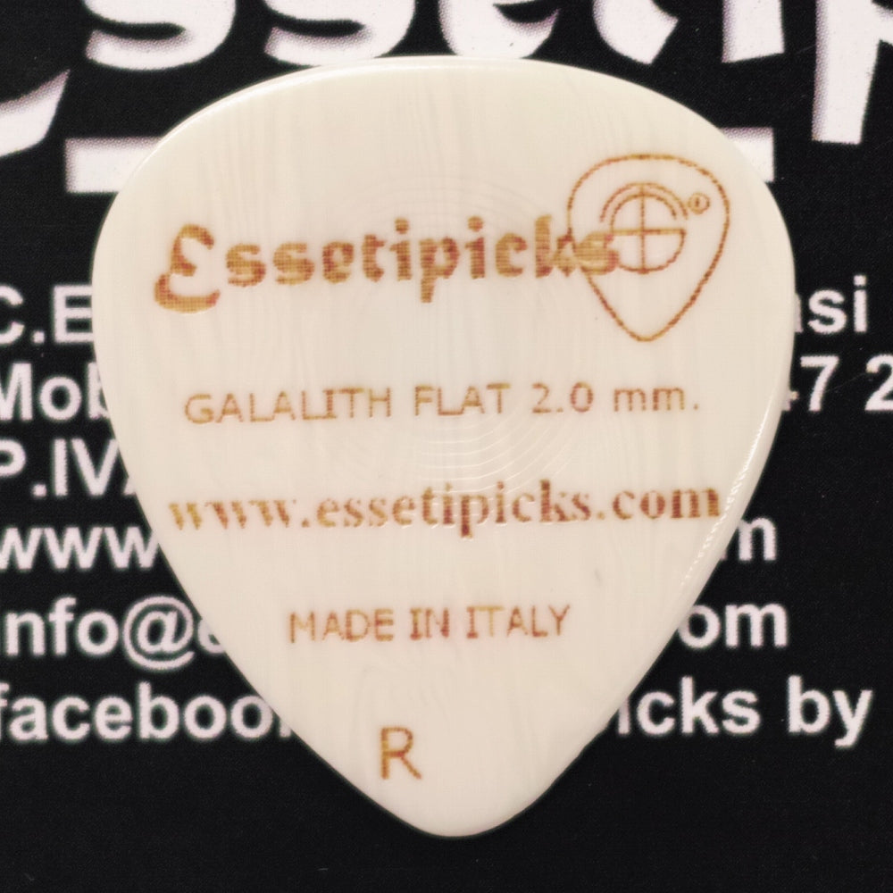 Essetipicks - Galalith Flat 2.0mm 1枚 【ゆうパケット対応可能】