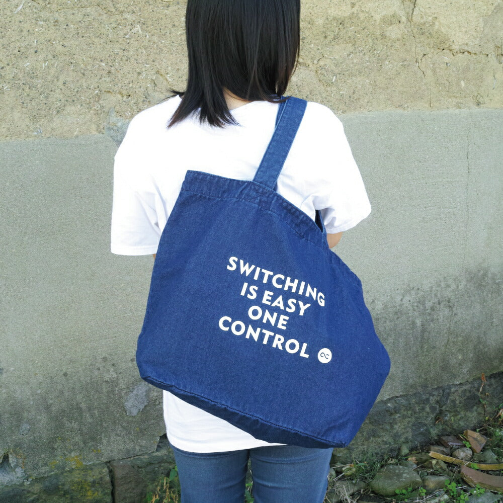 One Control トートバッグ ダークブルーデニム