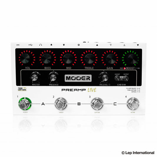 Mooer - Preamp Live  アプリ使用で102種類のアンプモデルを搭載した、アンプシミュレーター / プリアンプ!