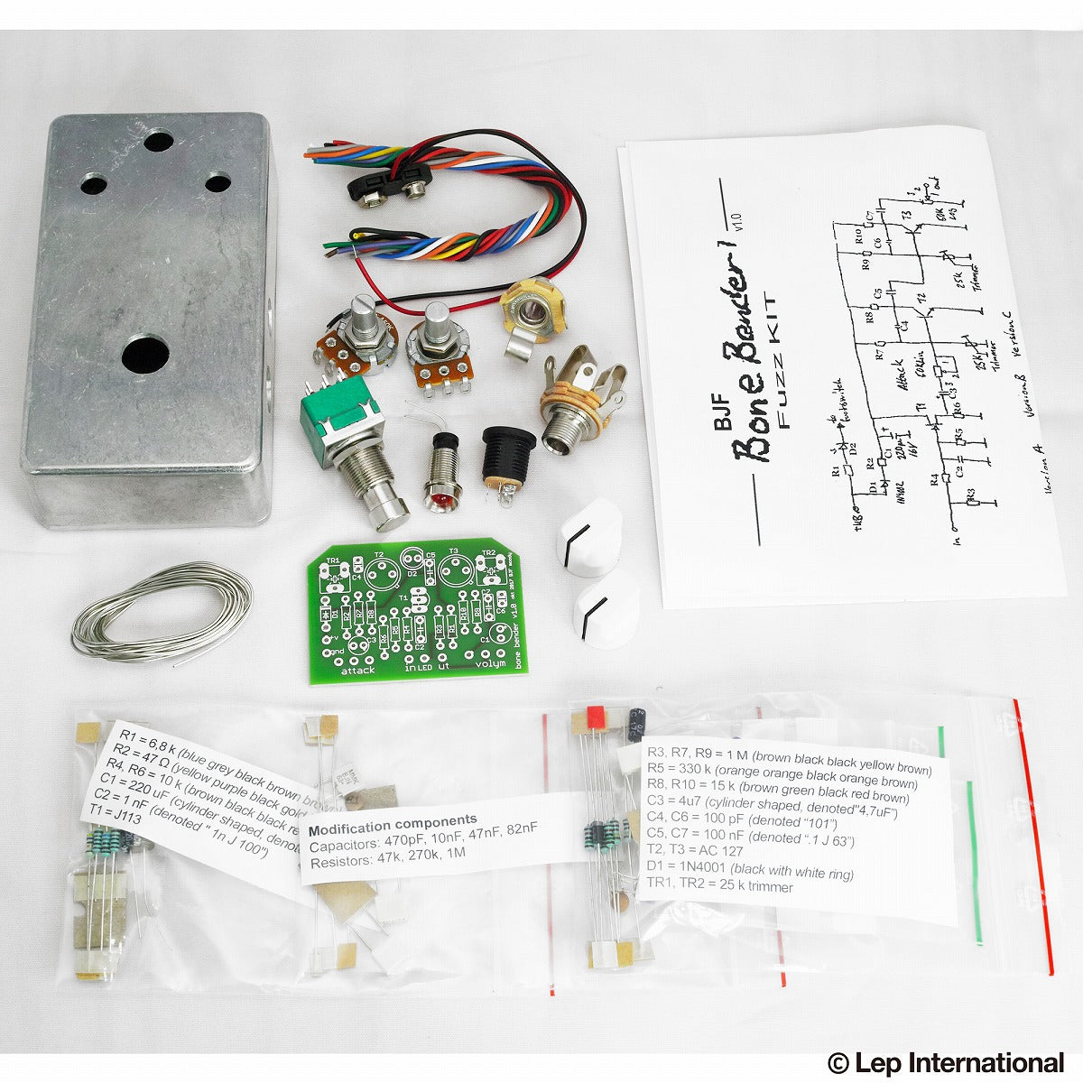 Moody Sounds BJFE Bone Bender 1 Kit / ファズ エフェクター 自作キット – NINEVOLT