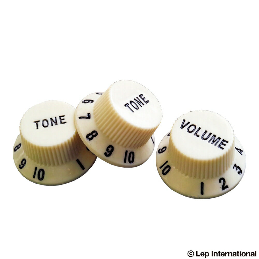 Keen Guitar Parts Factory ストラトキャスターノブ3点セット(Volumeノブ x1,Toneノブ x2)【ゆうパケット対応可能】