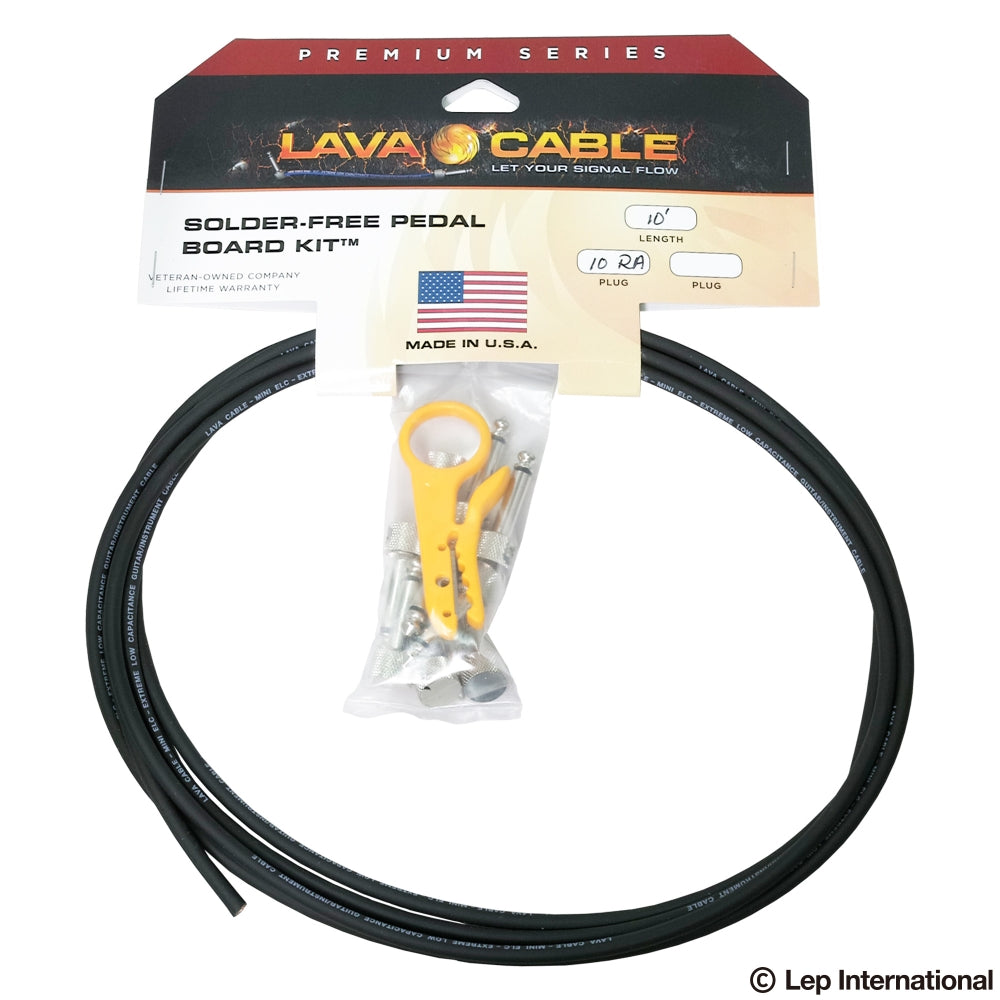 ★プラグキャップ付き★ Lava Cable - Solder-Free Kit Right Angle L字型プラグ 【ゆうパケット対応可能】はんだ不要!簡単に作れるパッチケーブルキット! ソルダーレス ソルダーフリー