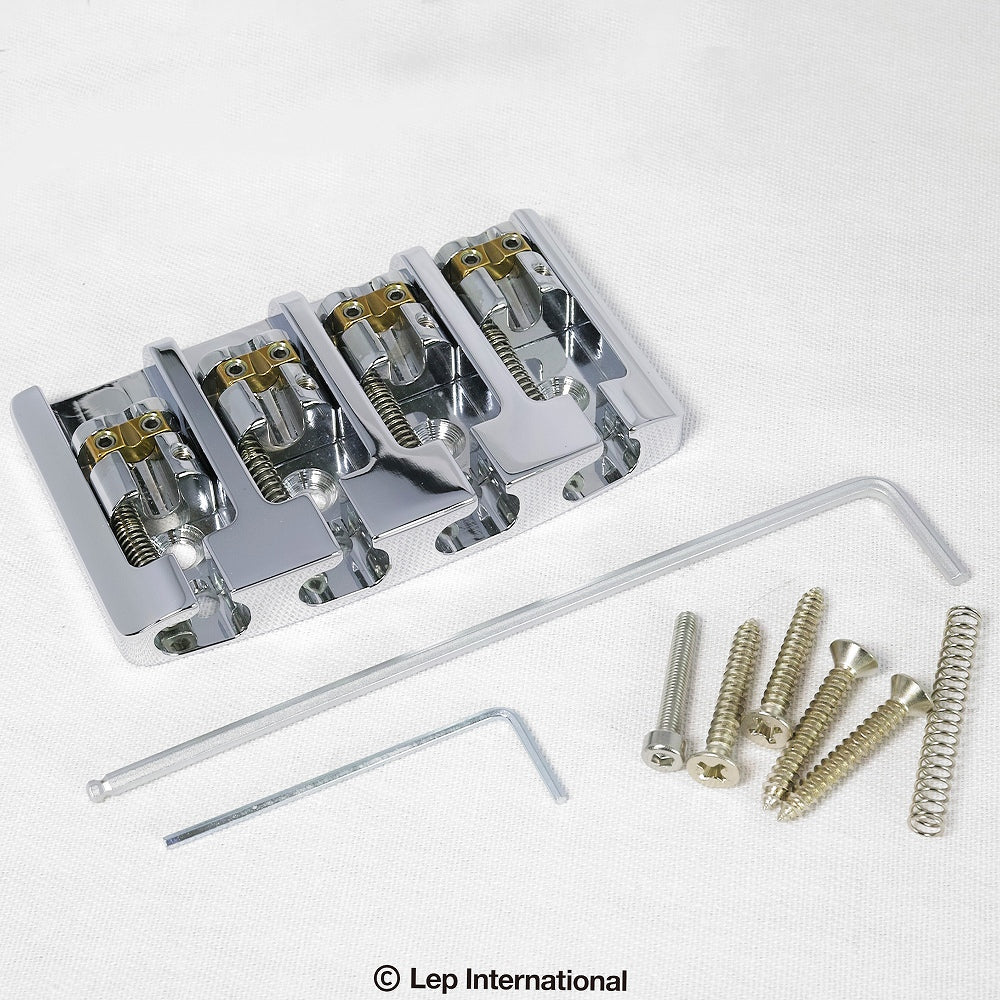 ABM/ABM3704CA19 MkII 4弦ベース用 アルミブリッジ 弦間19mm クローム / ベースパーツ ブリッジ