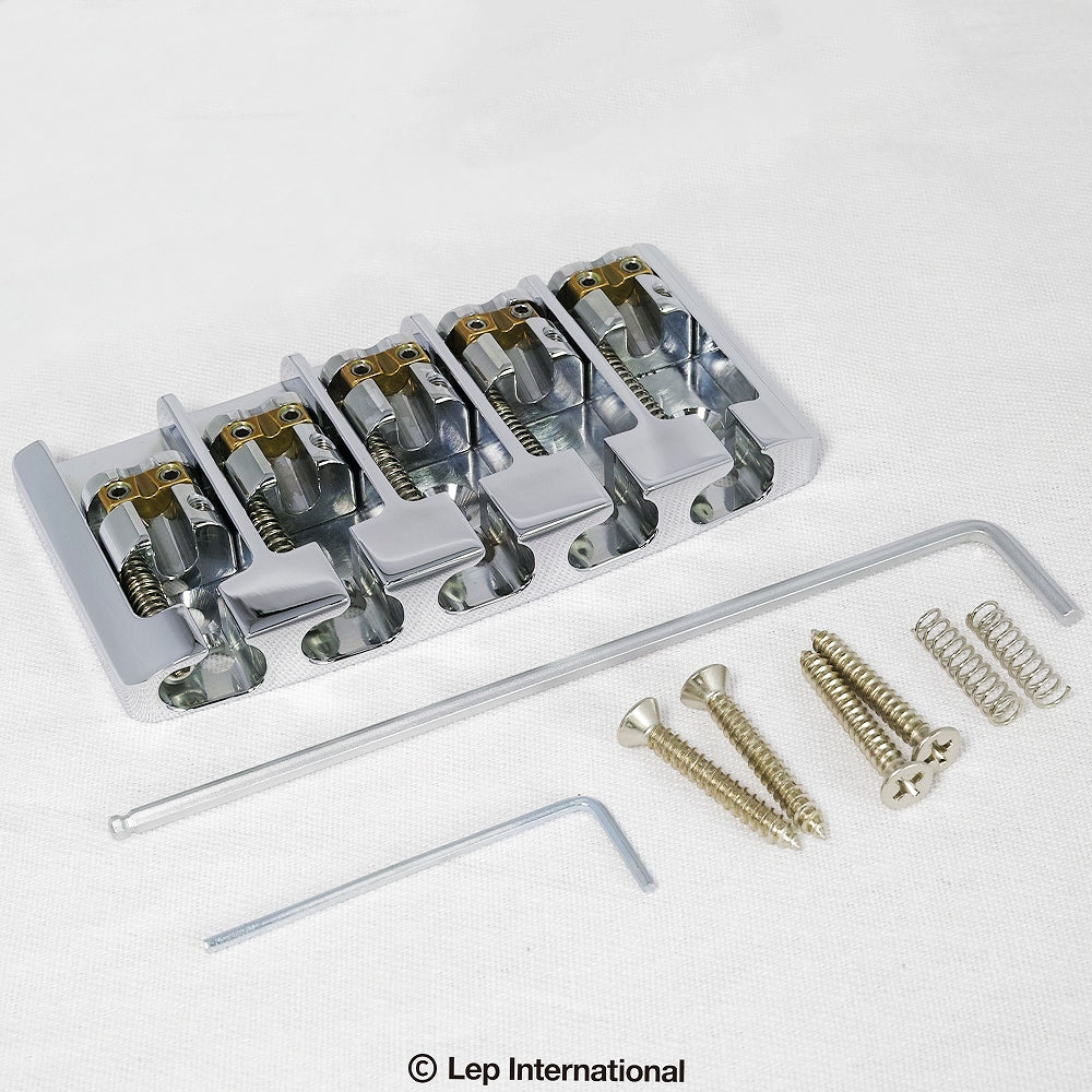 ABM/ABM3705C17 MkII 5弦ベース用 ベルブラスブリッジ 弦間17mm クローム / ベースパーツ ブリッジ