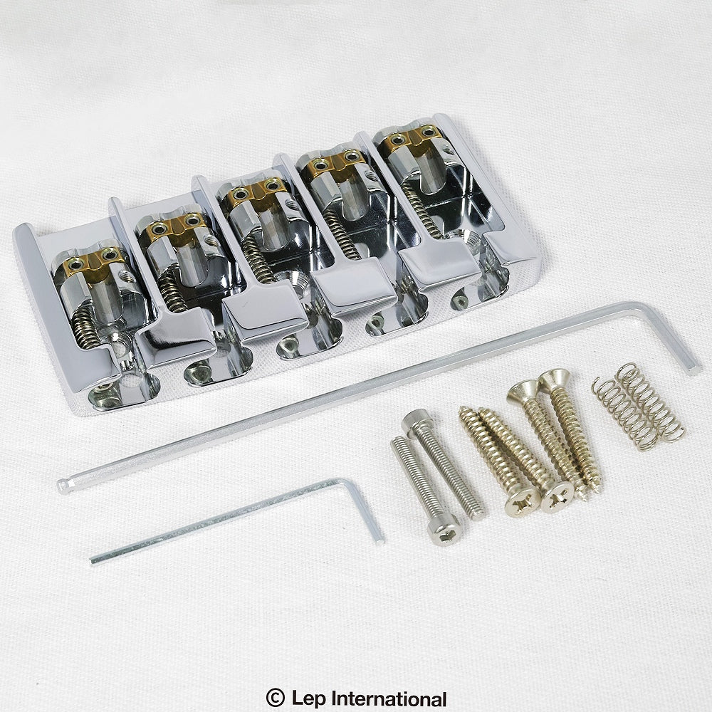 ABM/ABM3705CA17 MkII 5弦ベース用 アルミブリッジ 弦間17mm クローム / ベースパーツ ブリッジ