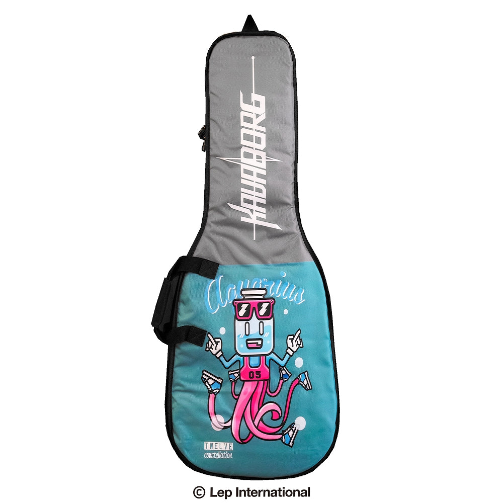 Kavaborg - KCE80E Electric Guitar Gig Bag H008デザイン8 水瓶座 Aquarius ポップな12星座デザインのギグバッグ | セミハード ギターケース リュックタイプ