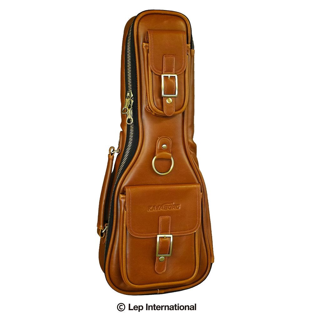 Kavaborg - Leather Ukulele bag UKLL-200 21inch 21インチコンサートサイズ対応ソフトケース | ウクレレ ギグバッグ リュックタイプ