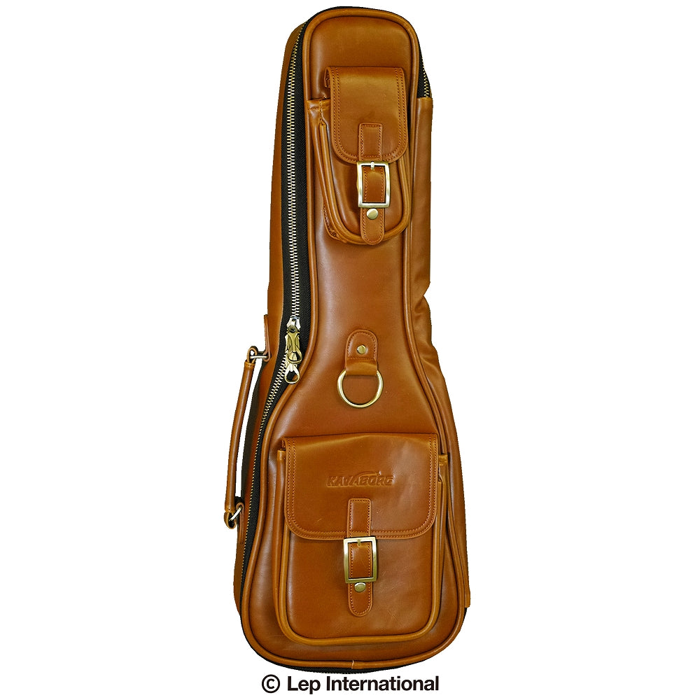 Kavaborg - Leather Ukulele bag UKLL-200 23inch 23インチコンサートサイズ対応ソフトケース | ウクレレ ギグバッグ リュックタイプ