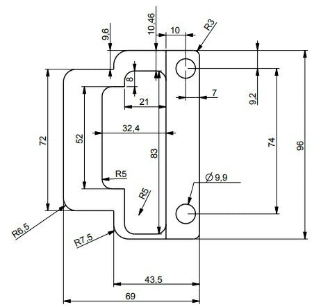【お取り寄せ/代引不可】ABM/ABM5400B "Katana" ファインチューンブリッジ フロイドローズクラシックから置き換え可能 ブラック / ギターパーツ トレモロ フロイド ローズ ブリッジ