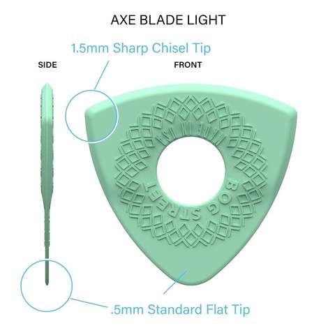 BOG STREET - AXE BLADE LIGHT: SMOOTH-EDGE 6-pack | ピック ギター 【ゆうパケット対応可能】